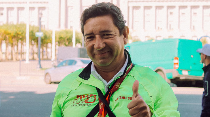 Carlos Andrade, Big Bus tour guide. Photo by Rua Al-Abweh.