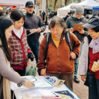 Public survey at Civic Center Farmers Market, March 18, 2018. Photo by Interethnica.